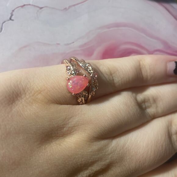2pc Cz stone fashion ring 5.5 - Picture 3 of 5